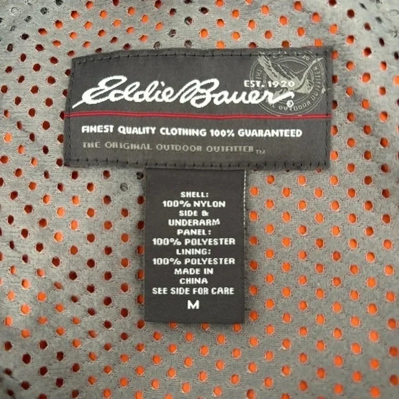 Eddie Bauer orange lightweight windbreaker size M - Picture 14 of 15